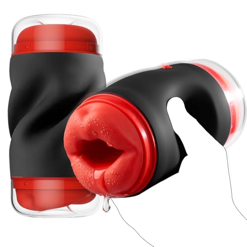 Masturbieren für Männer mit Druckempfindlichkeit Elektrischer Masturbator mit 9 Vibrationen und Druckmodus Blowjob Taschenmuschi Sex Spielzeug für die Paare Sexspielzeug für männer solo (Masturbator)