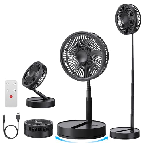 FGRYB Leise Tragbarer Ventilator mit Fernbedienung - 8,6