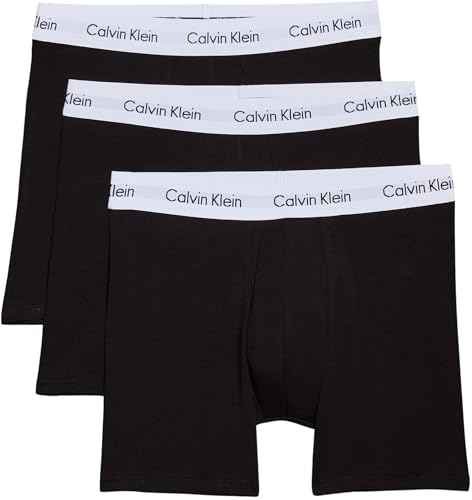 Calvin Klein Herren 3er Pack Boxershorts Briefs Boxer Brief Stretch, Schwarz (Black), M