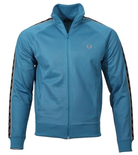 Fred Perry Herren Reißverschluss Jacke - J5557 (DE/NL/SE/PL, Alphanumerisch, XL, Regular, Regular, Ocean Blue)