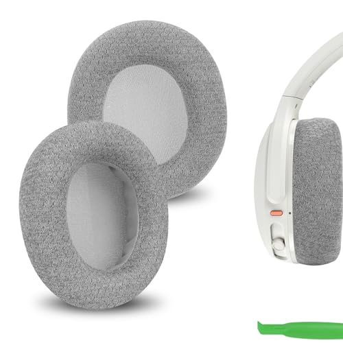 Geekria Comfort-Mesh-Ohrpolster kompatibel mit Skullcandy Crusher ANC 2 Kopfhörern, Ohrmuschel-Ersatzteile, Reparaturteile (Grau)