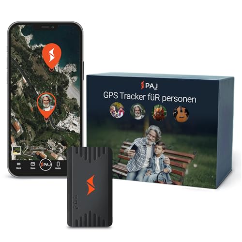 PAJ GPS People Finder 4G - Mini GPS Tracker für Kinder und Senioren - bis zu 5 Tage Akkulaufzeit - kleines Ortungsgerät mit Live-Ortung, geeignet bei Demenz, Alarmbenachrichtigungen im Notfall