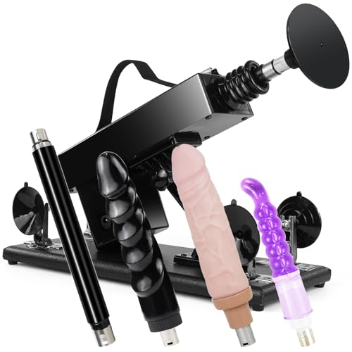 Sexmaschine,Dildo Maschine mit 3XLR-Anschlüssen,Automatisch Fickmaschine mit Sex Spielzeug Zubehör,Saugnapf Adapter,Fickle Maschinen Sexspielzeug für Frauen,Männer und Paar