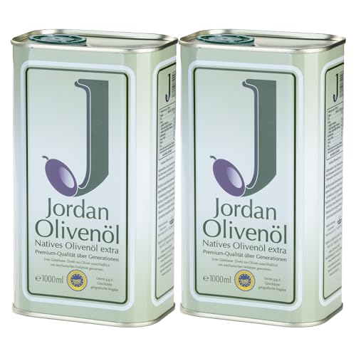 Jordan Olivenöl - natives Olivenoel extra - Kanister 1 liter - 2er Pack