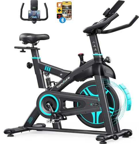 [Aktualisierte]Heimtrainer Fahrrad mit APP, 0-100% Magnetwiderstand Stationäres, 15KG Schwungrad, Ultraleise, Ergometer Hometrainer Bis 160KG, Tablet-Halter