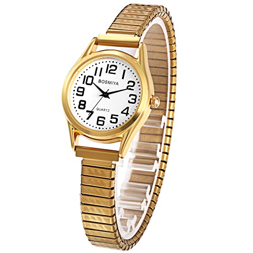 Avaner Armbanduhr Herrenuhren Modische Damenuhren mit großen Ziffern, LEICHT ZU LESEN Analog Quarzuhr mit elastische Armband für Männer Frauen Paare