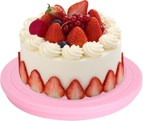 Nikou Tortenplatte Drehbar, 2 Stück Tortenständer Mini 360 Grad Rotierenden Torten Drehteller, Drehscheibe Kuchen Dekorieren Küche Backen Werkzeug für Torten Deko Backzubehör