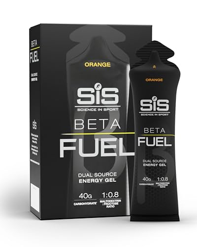 Science in Sport BETA Fuel Dual Source Gel 6 x 60ml Orange - Energiereiches Kohlenhydrate Gel mit 40g Kohlenhydrate - Leicht verdauliches Energy Gel für optimale Leistung