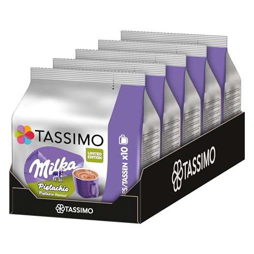 Tassimo Kapseln Milka Pistazie, 5 x 10 Pads, 50 Kakaokapseln