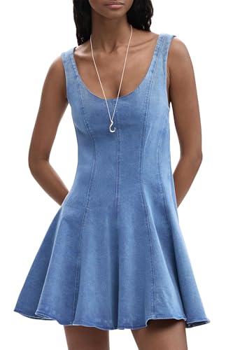 Desigual Damen Skater Pink Kleid, blau, Large