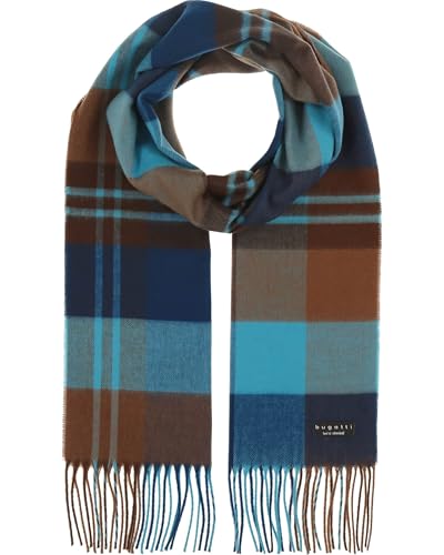 bugatti Herren Schal kariert - 30 x 180 cm - weicher Winterschal für kalte Tage