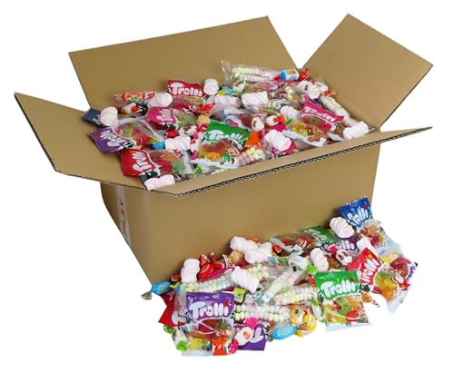 CAPTAIN PLAY Karneval Wurfmaterial, 4 kg Mix, 300 Teile Wurfmaterial Karneval in Einzelverpackung, Süßigkeiten Großpackung mit Resten von Halloween, Weihnachten und Ostern