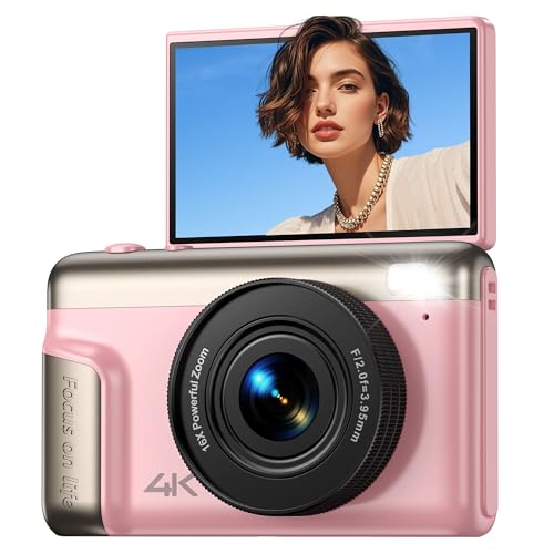 Digitalkamera 4K Fotokamera 64MP Kamera: Vlogging Fotoapparat für Videos mit 3