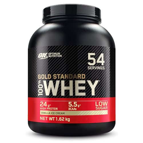 Optimum Nutrition Gold Standard 100% Whey, Proteinpulver, Geschmack Vanilla Ice Cream, 1.62kg, 54 Portionen