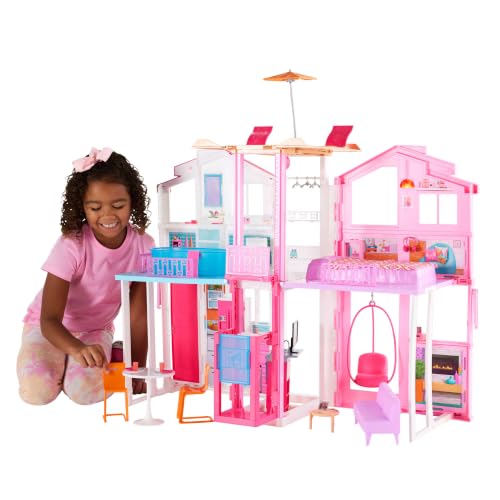 Barbie 3-stöckiges Stadthaus Puppenhaus