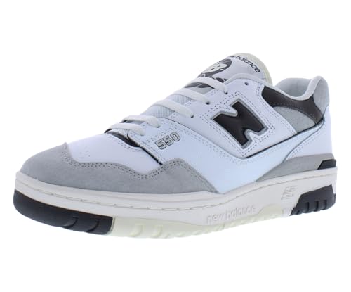 New Balance Herren 550 Sneaker, Weiß/Schwarz, mehrfarbig, 9 Women/7.5 Men