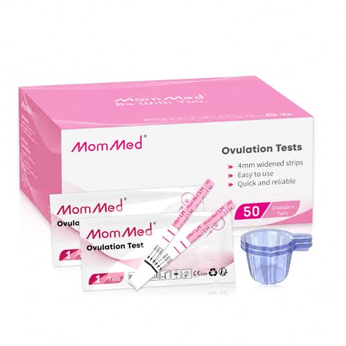 MOMMED 50 Ovulationstest Streifen + 50 Sammelbecher, Genaue Verfolgung des Ovulationstest,Hochempfindliche Ovulationstests