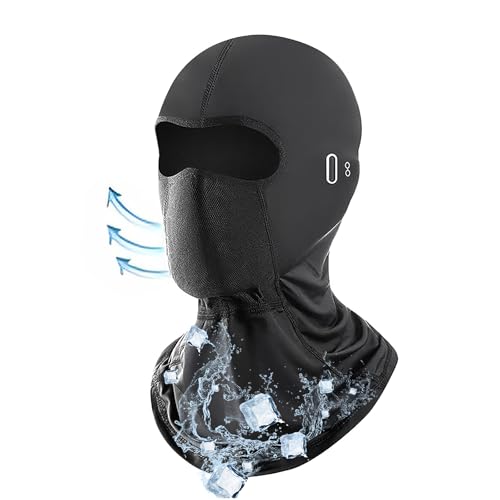 BacJueSin Sturmhaube Motorrad Sommer für Herren und Damen,Atmungsaktiv Balaclava mit Brillenlöchern Dünn Fahrrad Balaclava UV Sturmmaske, für Radfahren, Motorrad, Laufen, Outdoor Sport.
