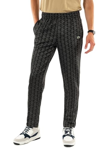 Lacoste Herren XH1440 Trainingshose, Schwarz/Graphitgrau, L