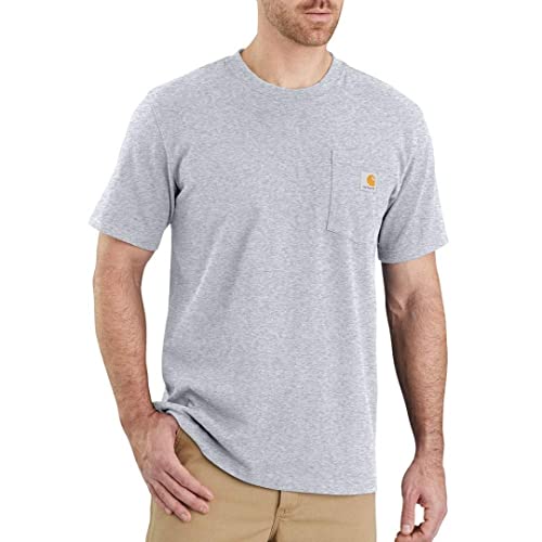 Carhartt Workwear Pocket T-Shirt S/S - Baumwoll T-Shirt,heather grey 034, L