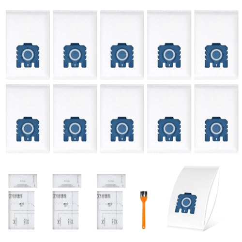 10 Stück Staubsaugerbeutel 3D Efficiency für Miele Pure GN Staubsauger Classic C1 Complete C2 Complete C3, S2 S5 S8 mit 3 Motorfilter 3 Airclean Abluftfilter Ersatz Zubehör 9917730 12421130