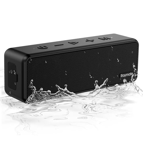Raymate Bluetooth Lautsprecher, Kabellose Musikbox mit 20W Dual Bass, IPX7 Wasserdicht, TWS Funktion, 15 Stunden Akku Tragbarer Lautsprecher für Outdoor und Zuhause