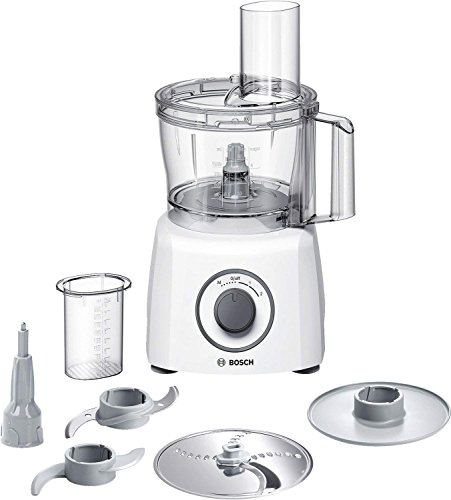 Bosch Kompakt-Küchenmaschine Multi Talent 3, 50 Funktionen, 2,3 l Schüssel, Mixer, spülmaschinengeeignet, Universalzerkleinerer, kleine Küchenmaschine, 800 Watt, schwarz/Edelstahl, MCM3501M