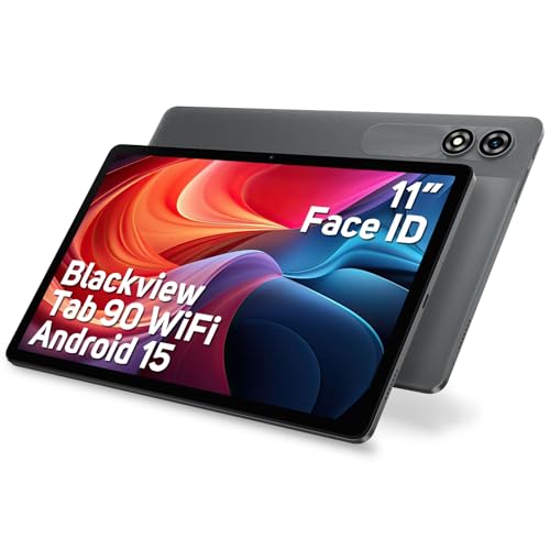 Blackview Tab90WIFI Android 15 Tablet 11 Zoll Großes Display 12GB RAM+128GB ROM(2TB TF)8200mAh Octa-Core Gaming Tablet PC,Dual Kamera 13MP+5MP/5G WIFI/GMS/Widevine L1/3.5mm Audio/GPS/Face ID/OTG[2025]