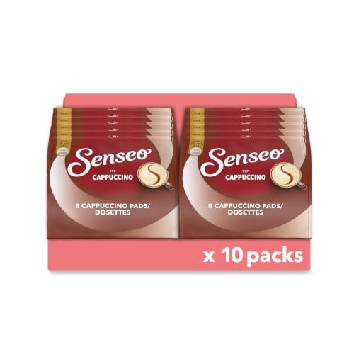 Senseo Pads Cappuccino, 10 x 8 Getränke, 80 Kaffeepads, mittlere Röstung