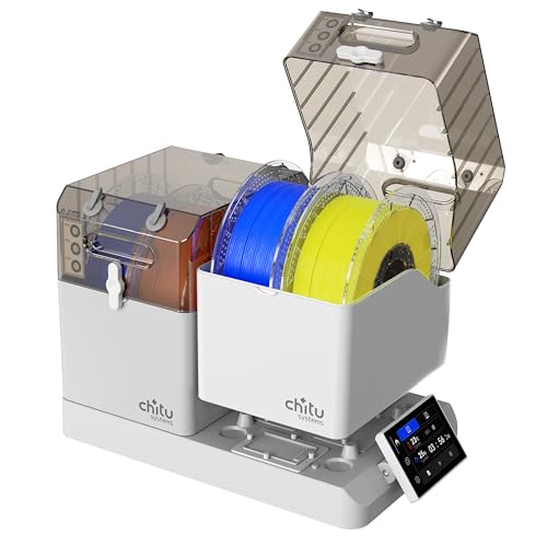 Chitu Systems FilaPartner E1 Filament Trockner – 4 Rollen mit 2 unabhängig temperaturgesteuerten Kammern, 10% energiesparender, kompatibel mit AMS Lite, Trockenbox für PLA/ABS/TPU/PETG