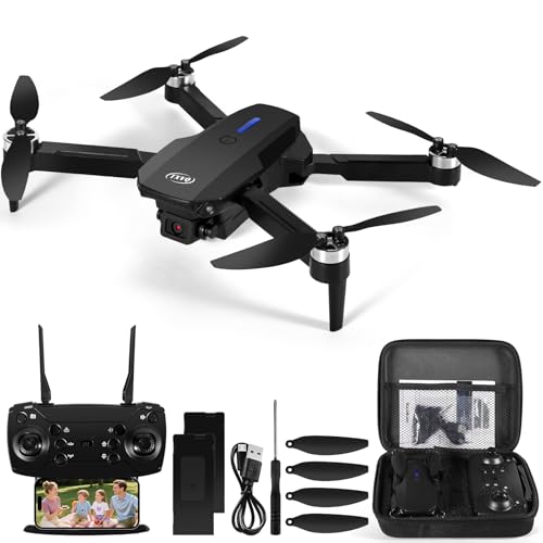 Drohne mit Kamera 1080P HD für Kinder, WiFi FPV Drone für Anfänger, RC Quadcopter mit 2 Akku, Schwerkraft Sensor, 3D Flip Mode, Headless Mode, Ein-Tasten-Start/Landung, Höhenhaltemodus