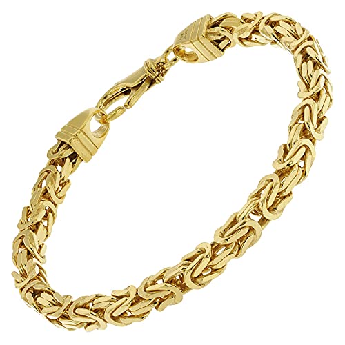 trendor Armband Königskette Gold auf Silber 925 Breite 4,7 mm 51324-21