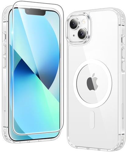 FNTCASE für iPhone 13 Hülle: iPhone 14 Handyhülle Magnetische Militär Fallschutz Anti Vergilbung Handyhülle - Robuste langlebige stoßfeste Schutzhülle - 6,1 Zoll