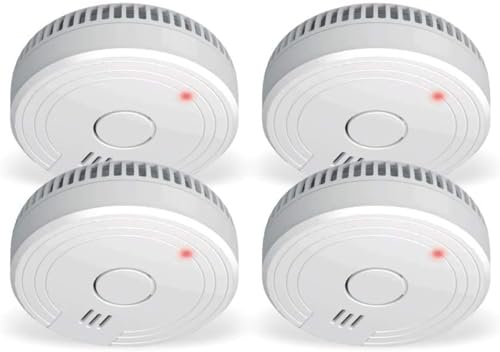 ELRO FS1801 | 4-Teiliges Rauchmelder-Set | 10 Jahre Sensor | Entspricht der Europäischen Norm EN14604 | Weiß | Set mit 4 Stück