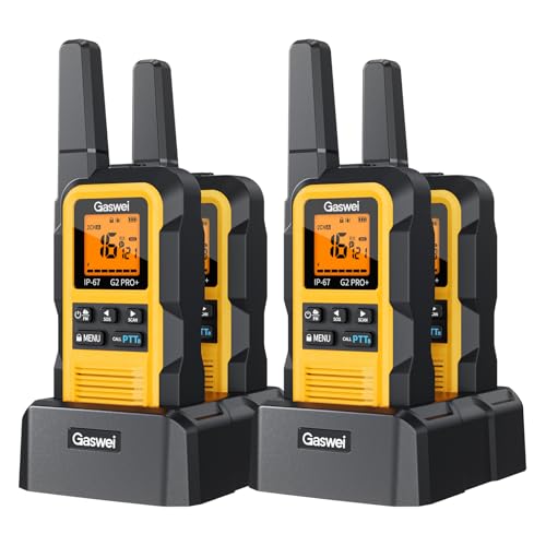 Gaswei G2Pro+IP67 wasserdichte Walkie Talkie 4er Set für Erwachsene