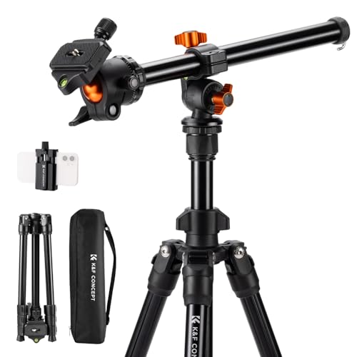 K&F CONCEPT 195cm Aluminium Kamerastativ mit Auslegearm