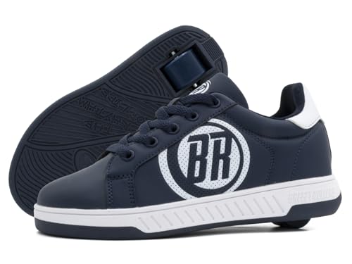 BREEZY ROLLERS Schuhe mit Rollen für Kinder I Rollschuhe-Sneaker Kids I Von Kinder Straßen-Schuhen zu Rollschuh in wenigen Sek. I Patentiertes Klick-System I Turnschuhe mit Rollen für Mädchen & Jungen