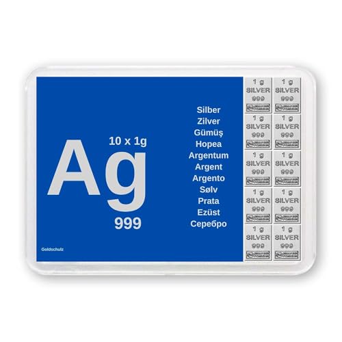 Goldschulz Silberbarren 10g 10 Gramm Motivbox - Geschenk + Echtheitszertifikat