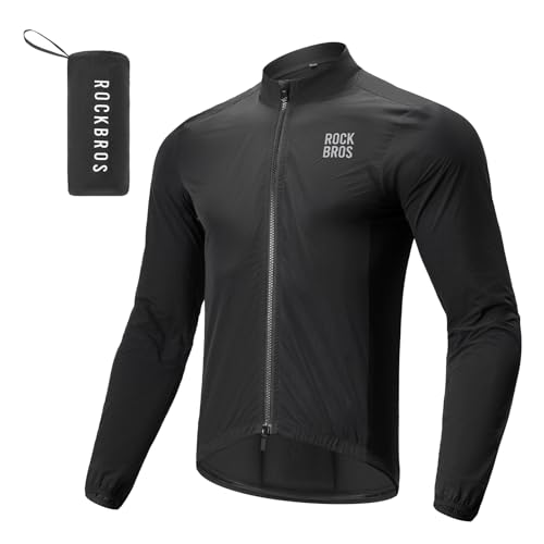 ROCKBROS Fahrradjacke Windjacke Herren, Ultraleichte Radsportjacke