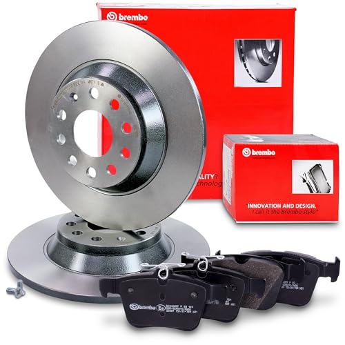 BREMBO Coated Disc Line Bremsenset Hinterachse inkl. Bremsscheiben Hinten Ø 300 mm Voll und Bremsbeläge Hinten