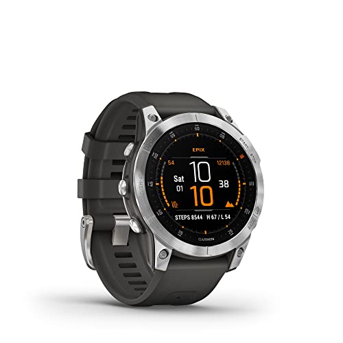 Garmin EPIX – GPS-Multisport-Smartwatch mit brillantem 1,3“ AMOLED-Display und Touch-/Tastenbedienung. TOPO-Karten, 60 Sport-Apps, Music, Pay, bis zu 16 Tage Akkulaufzeit, wasserdicht.