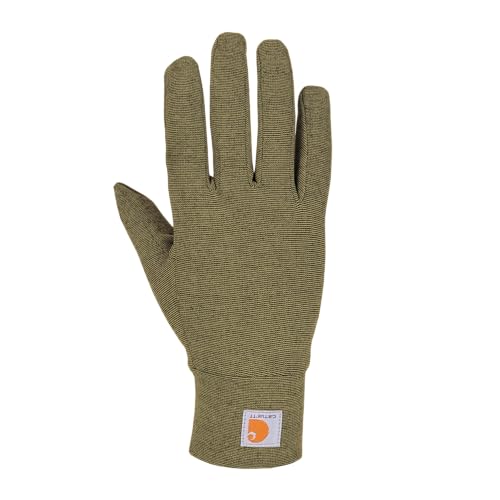 Carhartt Herren Heavyweight Force Liner Glove Handschuhe für kaltes Wetter, Oliv (Burnt Olive), meliert, Large