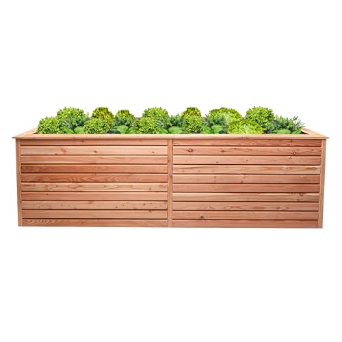 Mega Holz Hochbeet Rhombus XL Lärche Holz für Außen Naturbelassen Kräuterbeet Gemüsebeet Pflanzkübel