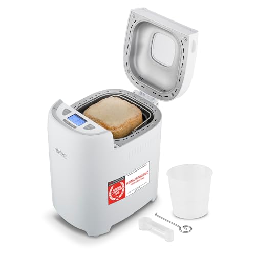 TZS First Austria - Brotbackautomat 900g - 550W - 13 Programme & Timer - Brotbackmaschine mit Knethaken - Weiß/Grau