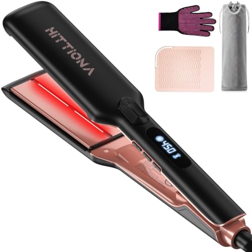 HITTIONA 1.75“ Professionelles Keramik Breit Glätteisen-Haarglätter