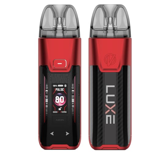 ‌Vaporesso Luxe XR Max 2 Kit 80W – E-Zigarette Knopfzug (Button Draw), integrierter 3200-mAh-Akku, 5-ml-Pod-Kartusche, GTX-Heizwendel, MTL/DTL-Modus, No Nicotine (Rot)
