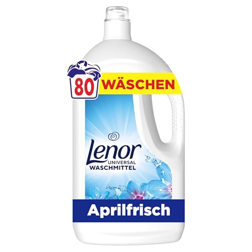 Lenor Universal Waschmittel Flüssig, 80 Waschladungen, Aprilfrisch, Lang Anhaltende Frische, Extra Geruchsabwehr Bei Kaltwäsche