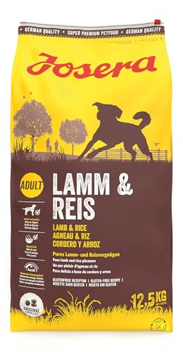 JOSERA Lamm & Reis (1 x 12,5 kg) | Adult | Premium Trockenfutter für ausgewachsene Hunde | Reis & Lamm als einzige tierische Proteinquelle | besonders gut verträglich | weizenfrei | 1er Pack