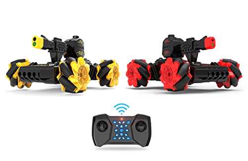 Northpoint Ferngesteuerter RC Panzer Tank Spielzeug Zweier-Set mit authentischen Qualm und LED Duell-Modus 360° Movement