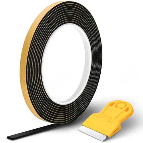 Ancable Dichtungsband Dichtband für Kochfeld Ceranfeld, 3.3m x 7mm x 2mm Ceranfeld Kochfeld Dichtung mit Schaber, 1 Stück Selbstklebend Montageband Dichtungsbänder